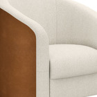 Poltrona Decorativa 71cm Dolar Courino Caramelo | Boucle Suav